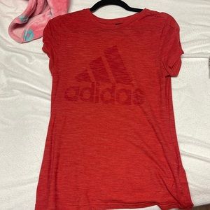 Red adidas tshirt, new condition only worn a couple of times